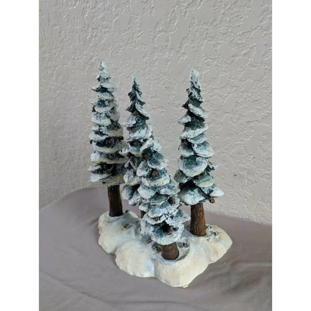 Dept 56 Village Accessories  - Pole Pine Forest, Set of 4